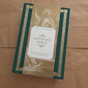 New CSB Adorned Bible Green Leather
Touch Elegant Design Christian
Standard